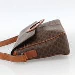 Celine Vintage Macadam Circle Logo Shoulder Bag Canvas and Leather - image 3