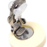 Chanel Vintage CC Round Button Clip-On Earrings Metal - image 4