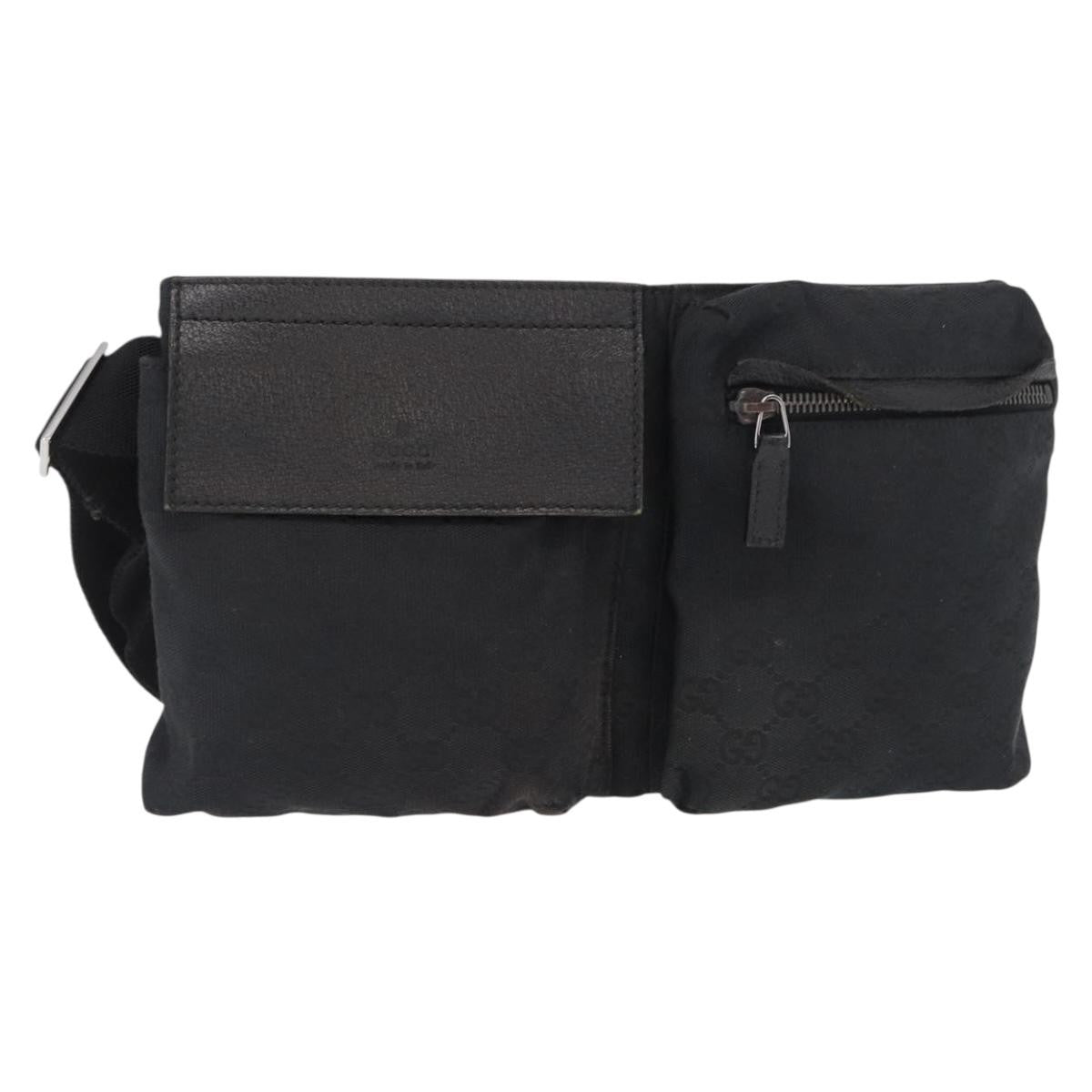 Gucci Vintage Double Belt Bag GG Canvas with Leather Small - image 1