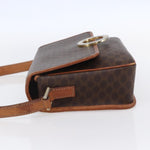 Celine Vintage Macadam Circle Logo Shoulder Bag Canvas and Leather - image 3