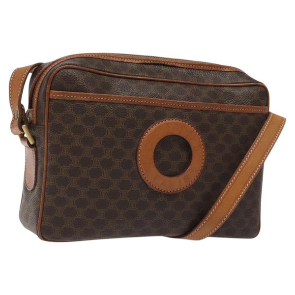 Celine Vintage Macadam Shoulder Bag Canvas and Leather - image 1