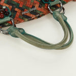 Miu Miu Chain Handle Bag Pleated Leather - image 7