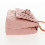 Chanel Vintage Camellia Flap Bag Quilted Lambskin Micro - image 4