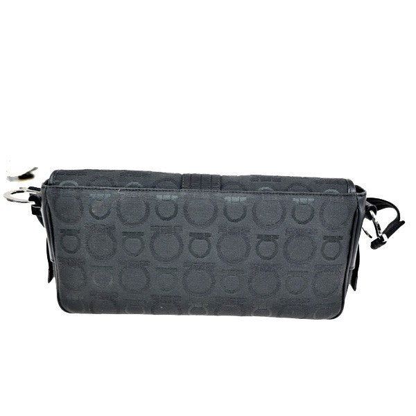 Salvatore Ferragamo Gancini Shoulder Bag Canvas