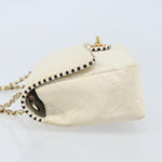 Chanel Vintage Punched Edge Classic Single Flap Bag Quilted Lambskin Medium - image 4