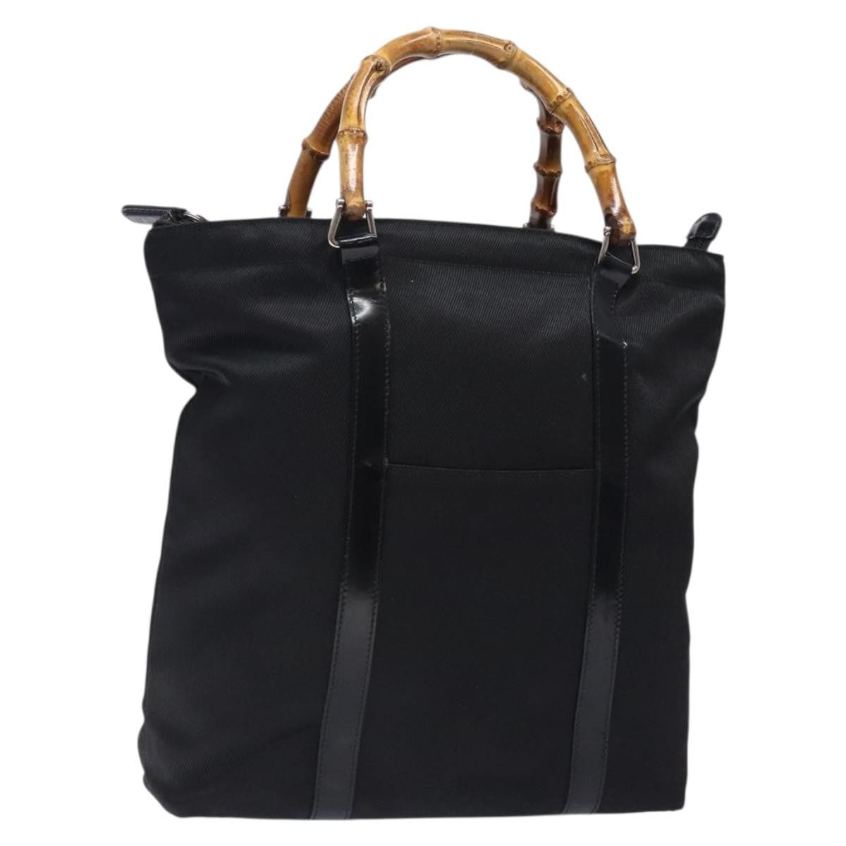 Gucci Vintage Bamboo Handle Tote Nylon - image 1