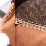 Celine Vintage Macadam Circle Logo Shoulder Bag Canvas and Leather - image 15
