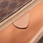 Celine Vintage Macadam Circle Logo Shoulder Bag Canvas and Leather - image 6