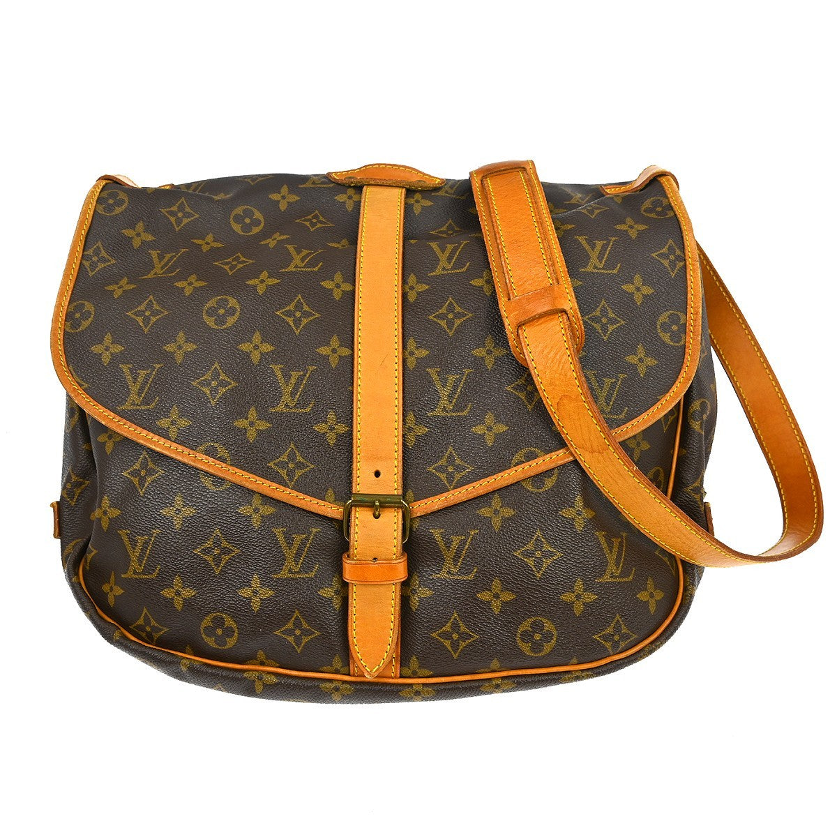 Louis Vuitton Saumur Handbag Monogram Canvas 35 - image 1