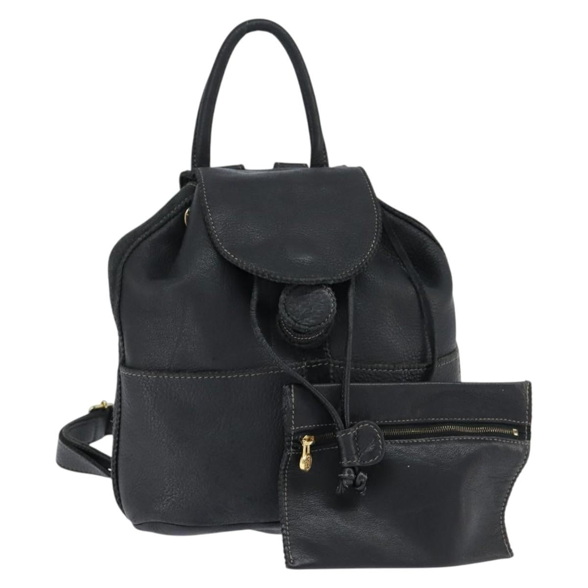 Fendi Logo Flap Drawstring Backpack Leather - image 1