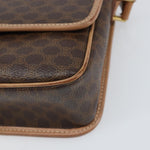 Celine Vintage Macadam Circle Logo Shoulder Bag Canvas and Leather - image 10