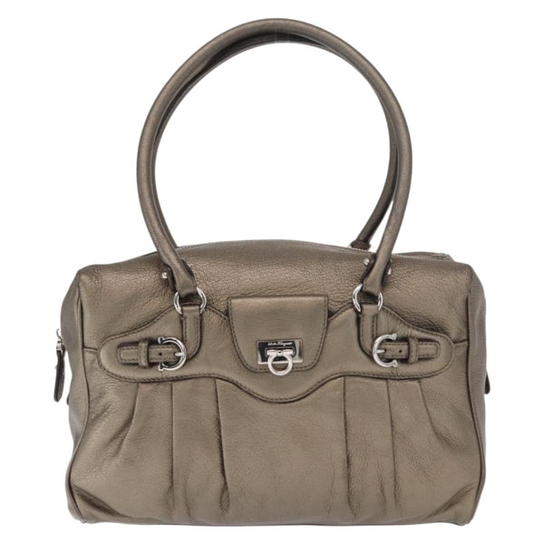 Salvatore Ferragamo Gancini Buckle Shoulder Bag Leather Large - image 1