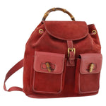 Gucci Vintage Bamboo Backpack Suede Medium - image 17