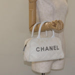 Chanel Vintage Logo Bowler Bag Quilted Canvas Medium - image 13