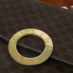Celine Vintage Macadam Circle Logo Shoulder Bag Canvas and Leather - image 13