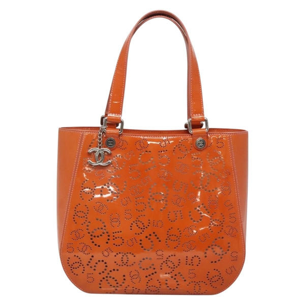 Chanel CC No.5 Shopping Tote Perforated Patent Medium - image 1