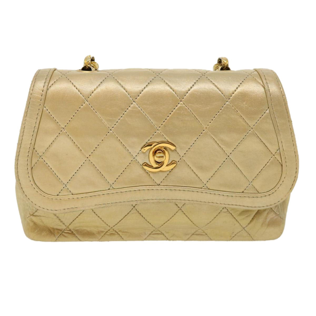 Chanel Vintage CC Chain Flap Bag Quilted Lambskin Mini - image 1
