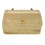 Chanel Vintage CC Chain Flap Bag Quilted Lambskin Mini - image 1