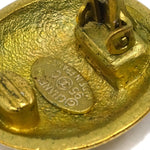 Chanel CC Button Clip-On Earrings Metal - image 4