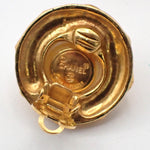 Chanel Vintage Round Clip-On Earrings Metal with Faux Pearl - image 5