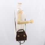 Salvatore Ferragamo Gancini handbag Suede - image 13
