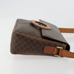 Celine Vintage Macadam Circle Logo Shoulder Bag Canvas and Leather - image 3