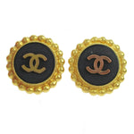 Chanel CC Round Earrings Metal - image 1