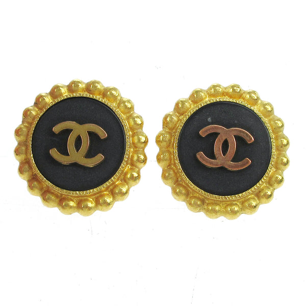 Chanel CC Round Earrings Metal - image 1