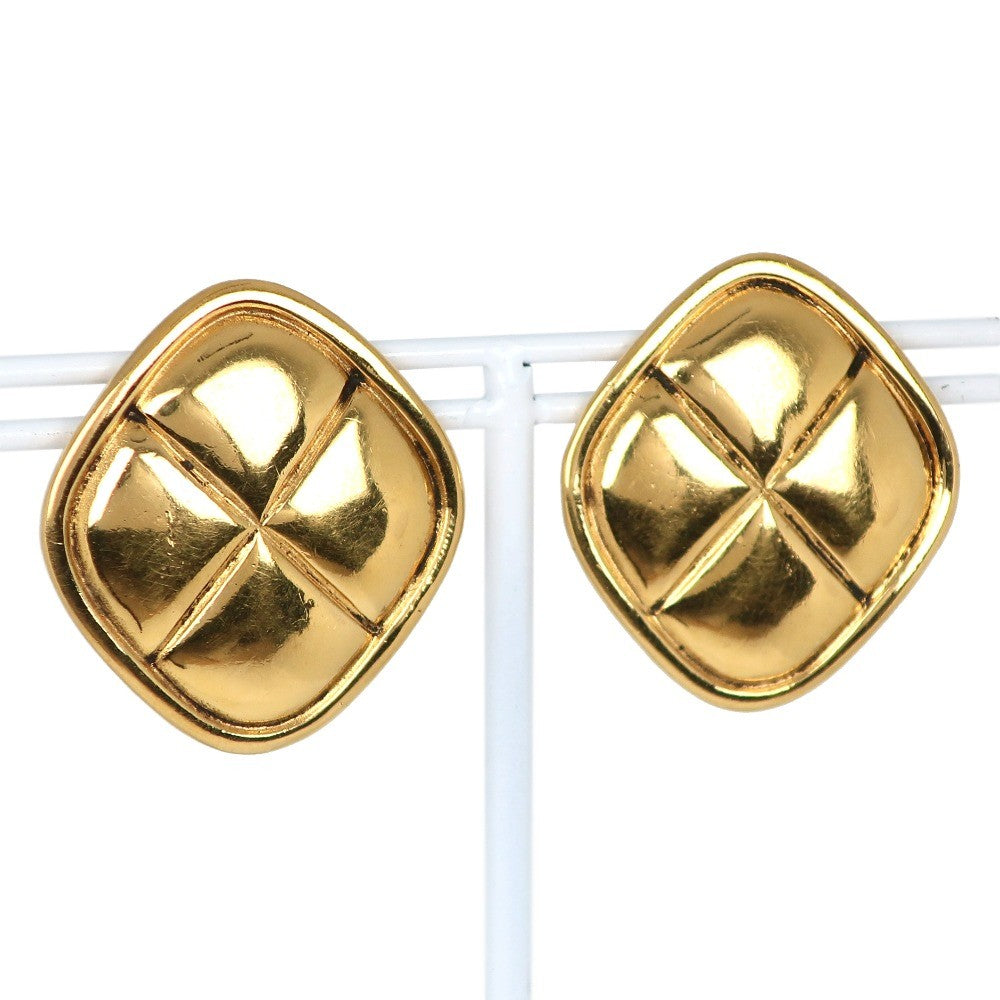 Chanel CC Rhombus Clip-On Earrings Metal - image 1