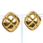Chanel CC Rhombus Clip-On Earrings Metal - image 1