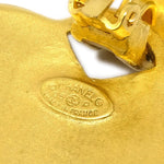 Chanel Vintage CC Heart Clip-On Earrings Metal Small - image 4
