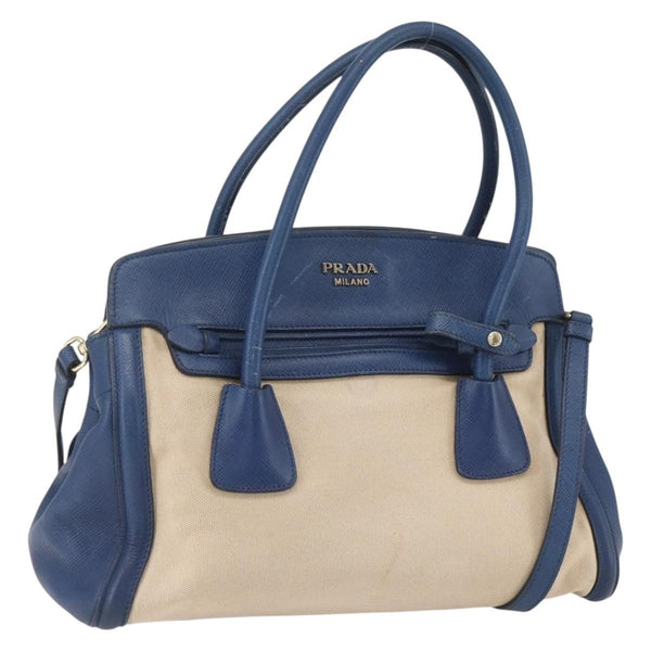 Prada Cuir Frame Convertible Tote Canvas and Saffiano Leather Small - image 1