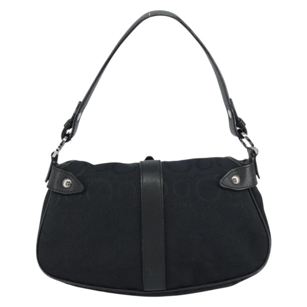 Salvatore Ferragamo Gancini Shoulder Bag Canvas