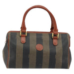 Fendi Vintage Pequin Convertible Boston Bag Coated Canvas Mini - image 1