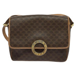 Celine Vintage Macadam Circle Logo Shoulder Bag Canvas and Leather - image 1