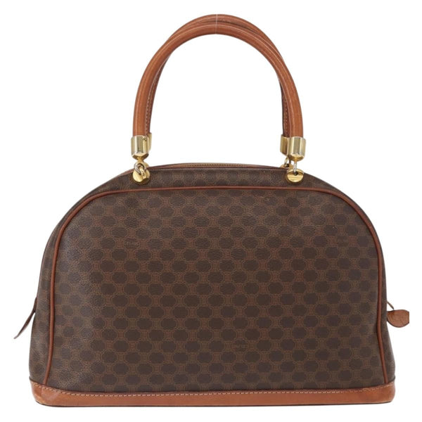 Celine Vintage Macadam Handbag Canvas and Leather