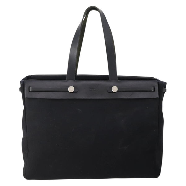 Hermes Herbag Cabas Toile and Leather GM