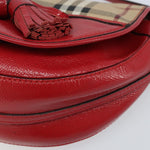 Burberry Maydown Crossbody Bag Haymarket Coated Canvas and Leather Small - image 8