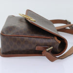 Celine Vintage Macadam Circle Logo Shoulder Bag Canvas and Leather - image 4