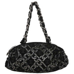Chanel Vintage Zip Bowler Bag Printed Jacquard Large - image 1