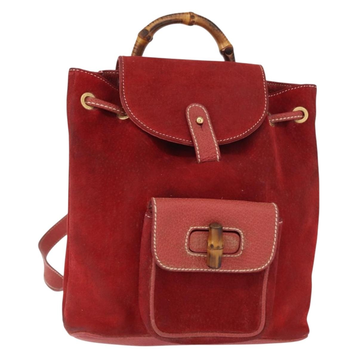 Gucci Vintage Bamboo Backpack Leather Mini - image 1