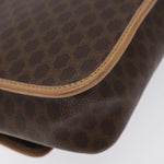 Celine Vintage Macadam Circle Logo Shoulder Bag Canvas and Leather - image 11