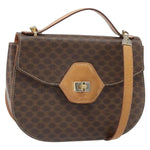 Celine Vintage Macadam Shoulder Bag Canvas and Leather - image 14