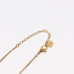 Christian Dior Vintage Logo Round Pendant Necklace Metal and Crystals - image 17