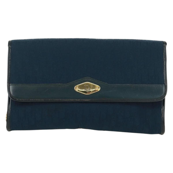 Christian Dior Vintage Chain Flap Shoulder Bag Diorissimo Canvas Medium - image 1