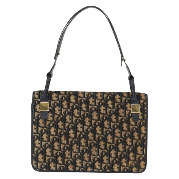 Christian Dior Vintage Trotter Shoulder Bag Canvas