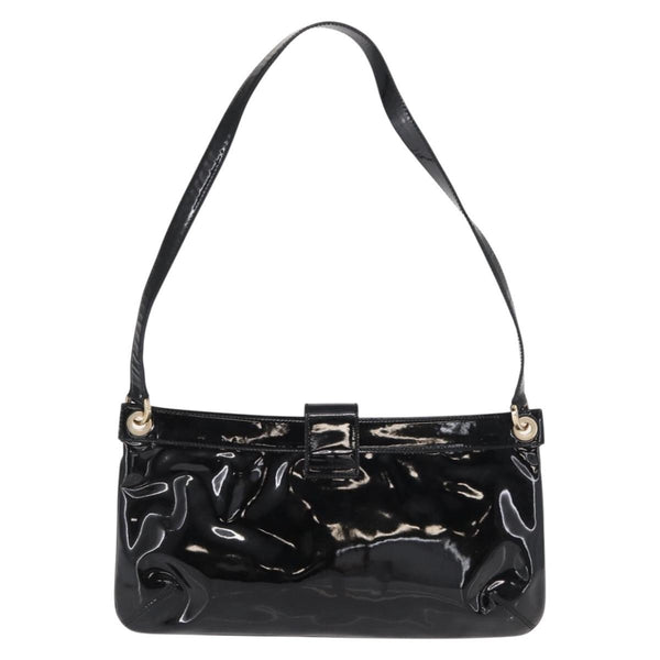 Salvatore Ferragamo Gancini Shoulder Bag Patent Leather
