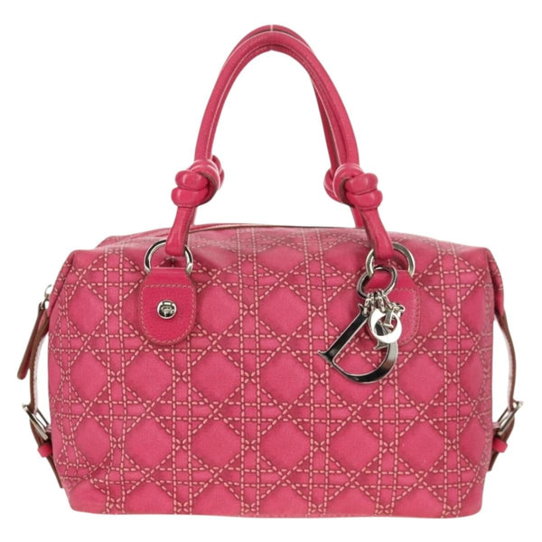 Christian Dior Cannage Handbag Canvas - image 1