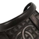 Chanel Chocolate Bar CC Tote Quilted Leather Small - image 6