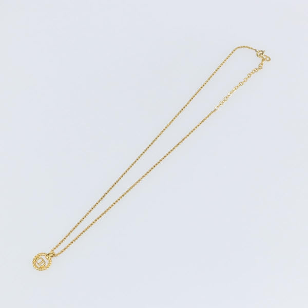 Christian Dior CD Round Pendant Necklace Metal - image 1